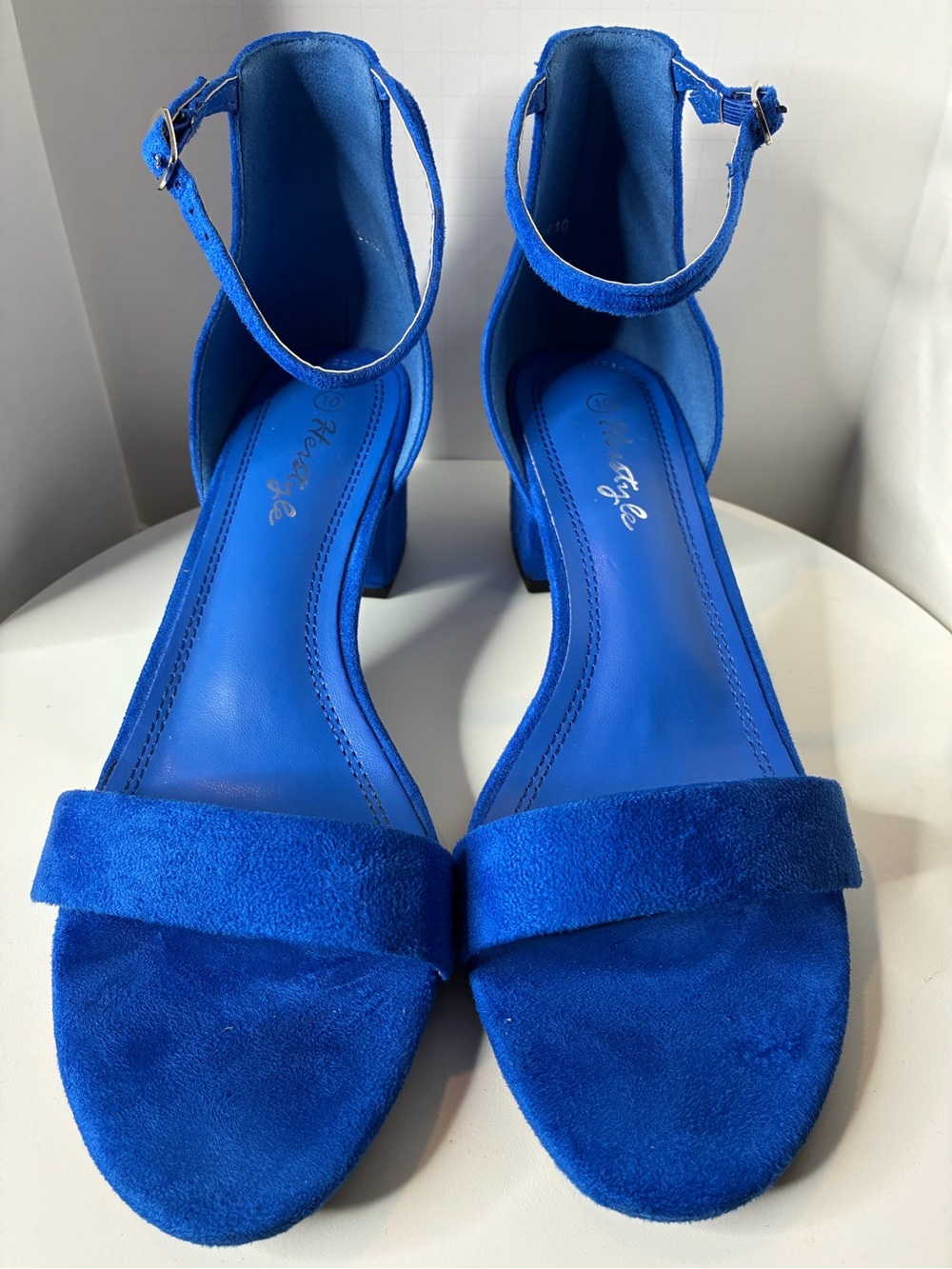 Style & Co. Electric Blue Ankle-Strap Block Heel Sandals